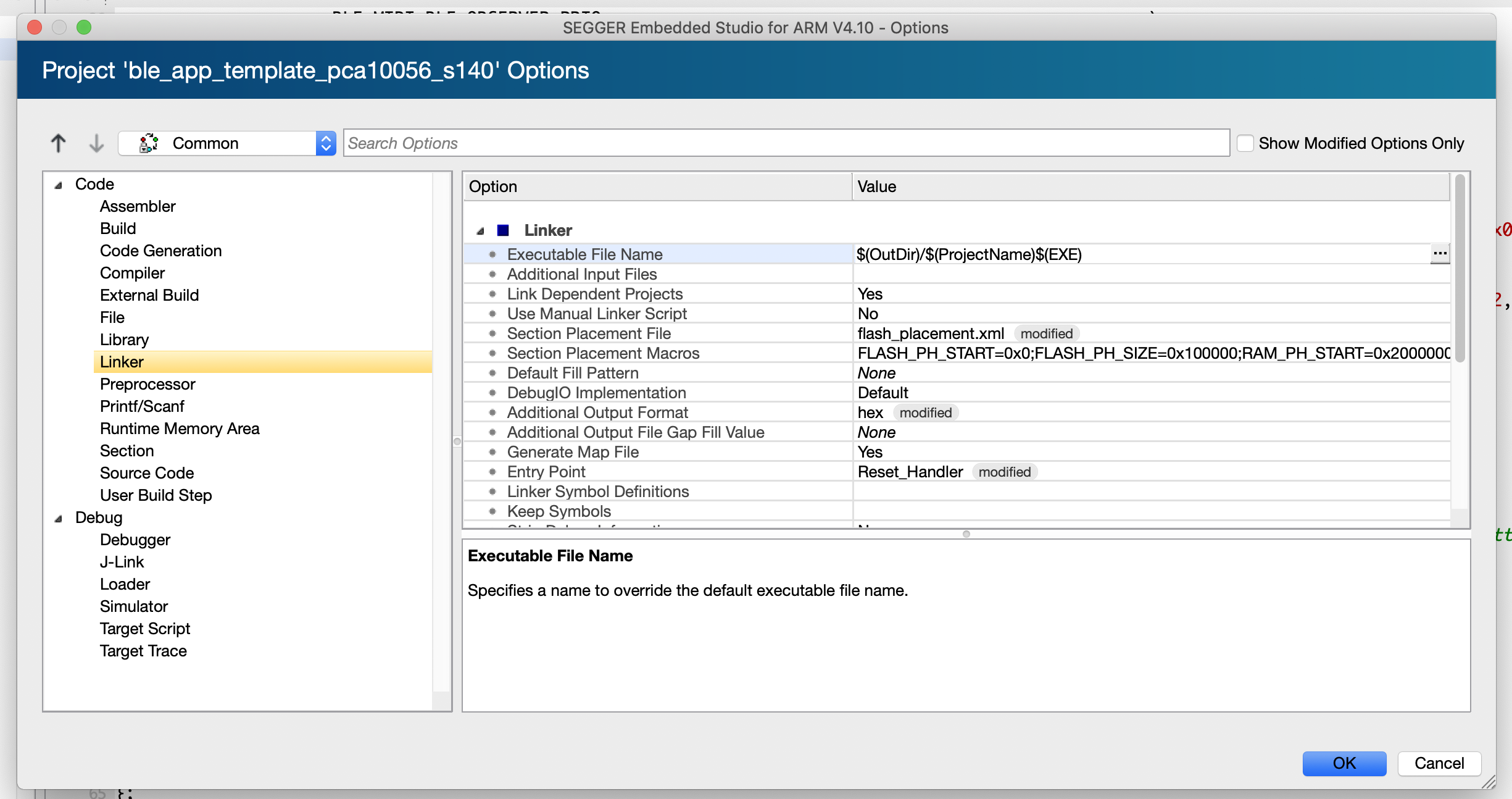 Linker Configuration
